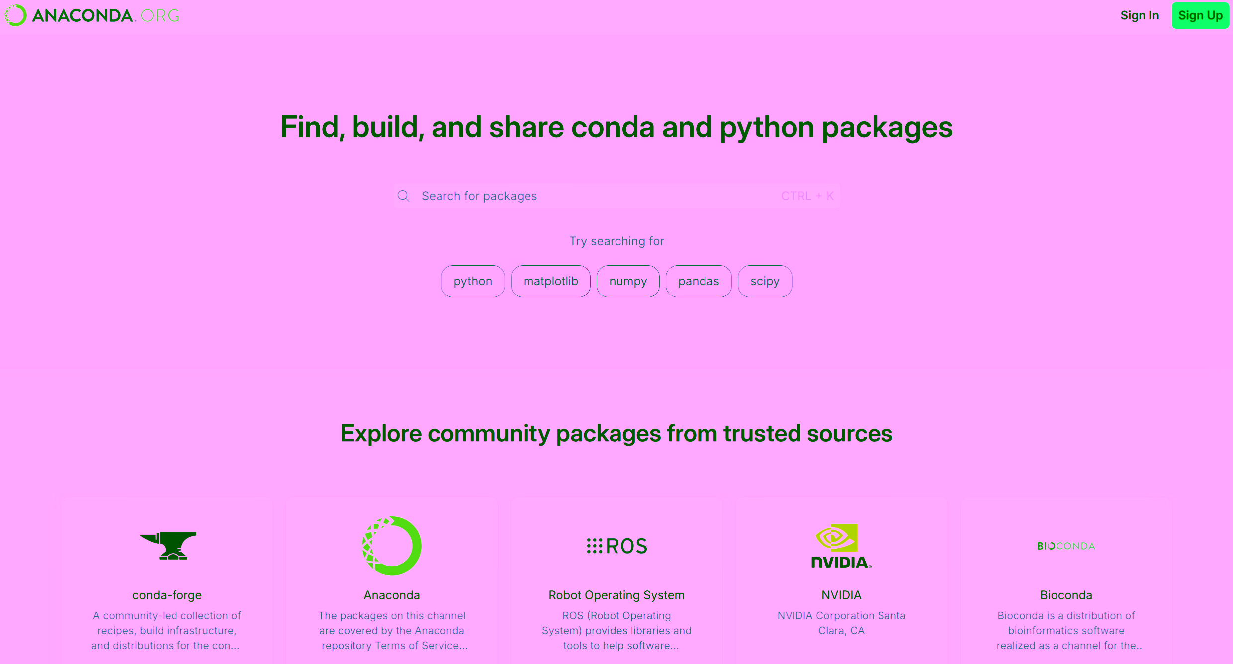 Conda 生态示意图