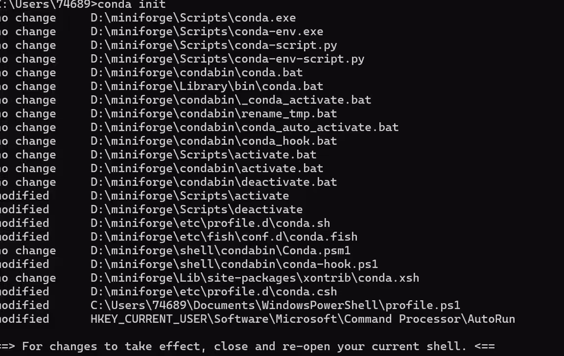 Conda 初始化